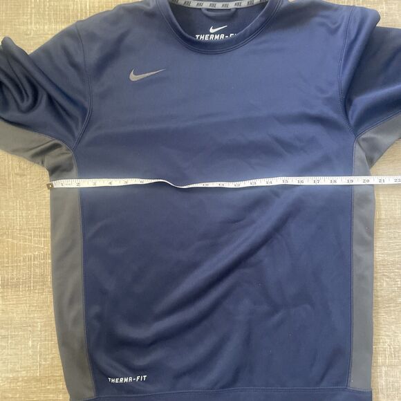 Nike Therma Fit Activewear Crewneck Sweatshirt Blue Small Pullover Therma-Fit - Picture 8 of 16